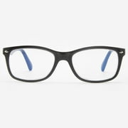 VITENZI Progressive Multifocal Reading Glasses Blue Light Blocking with Clear Multifocus Trifocal Lens Classic Readers Anti Fog Scratch Prato in Black 1.50
