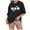 Black, variant on T Shirts for Women Short Sleeve Crewneck Floral Print Graphic Tee Summer Simple Drop Shoulder Breathable Casual Tops Black L