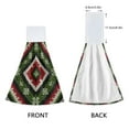 thumbnail image 4 of Different Design 2pcs Loop Hanging Bathroom Kitchen Hand Towel Green Red Diamonds Gold Yellow, 4 of 7