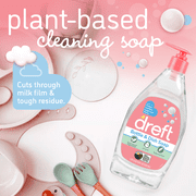 Dreft Plant-Based Liquid Dish Soap and Dishwashing Detergent for Baby Bottle, Fragrance Free Baby Essentials, 18 fl oz