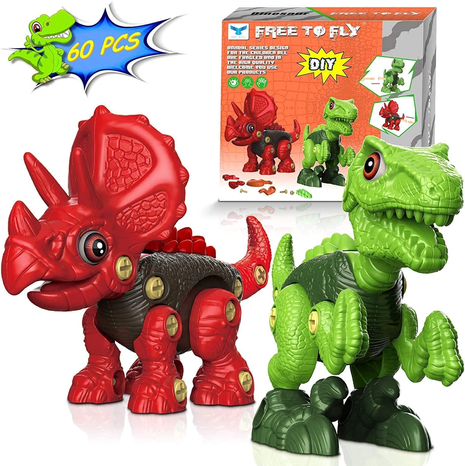 8 Pieces Jumbo Plastic Educational Dinosaurs Model Toy Set Kids Children New 