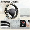thumbnail image 6 of HUIACONG Aztec Cow Print Golf Cart Steering Wheel Cover 13-14" Anti-slip Golf Steering Wheel Protection Flannel Comfortable Compatible with EZGO Yamaha Club Car, 6 of 7