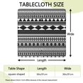 thumbnail image 2 of Colorful Boho Style Square Table Cover 36x36 Inch, Stretch Elastic Hem Fits Most Card Tables, Wrinkle Resistant Fabric for Kitchen Use, 2 of 6