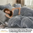 LIFEREVO Luxury Plush Shaggy Duvet Cover Set, Soft Velvet Fluffy Furry Duvet Cover Set(1 Faux