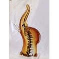 thumbnail image 1 of Figurine en Verre Éléphant Brun, 1 of 1