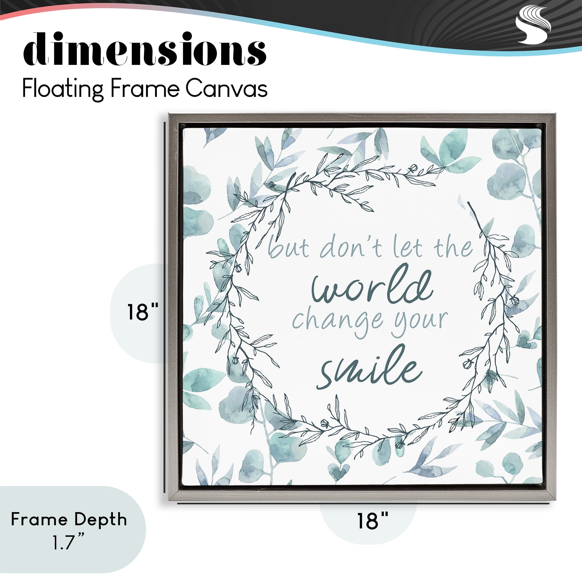 Stupell Industries Don't Let The World Change Gray Framed Floater Canvas Wall Art, design by Kim Allen