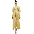 thumbnail image 4 of Bimba Sheer Georgette Beach Swim Wear Coverup Maxi Long Shrug Top With Lace, 4 of 9