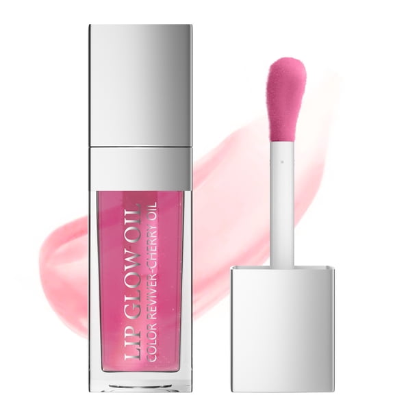 Aceite hidratante para labios, aceite hidratante para labios con brillo transparente y efecto voluminizador.