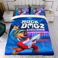 thumbnail image 4 of Rock Dog Conjunto de sábanas temático, trío de piezas, cómodo y amigable con la piel, diseño único, regalo de decoración para el hogar para familiares, amigos y fans,135cm *200cm, 4 of 6