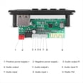 thumbnail image 3 of 12V Bluetooth 5.0 Reproductor de MP3 Receptor Inalámbrico Placa Decodificadora de MP3 Módulo de Radio FM para Automóvil TF USB Adaptador de Audio Auxiliar de 3,5 mm, 3 of 5