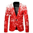 thumbnail image 4 of Men's Suit Christmas Printed and Trousers Casual Loose Trendy Comfortable Business and Foreign Trade Two Piece Set Polyester Elegant for Formal Occasions, 4 of 5