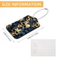 thumbnail image 5 of Square PU Leather Luggage Tags, 2 Pack, with Privacy Cover and Stainless Steel Ring - Suitable for Travel, Backpack, Handbag - Bag Tags, Handbag Tags Skull, 5 of 7