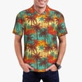 thumbnail image 2 of Salouo Colorful Hawaii Palms for Men's Short Sleeve Polo Shirts,Polo Shirts for Men Performance Short Sleeve Golf Shirt Athletic Casual Collared T-Shirt-XX-Large, 2 of 8