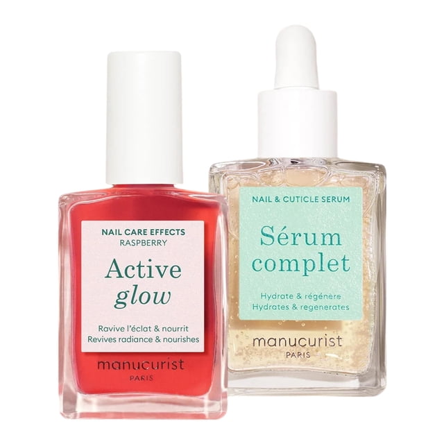 Set de esmalte de uñas y sérum Manucurist Healthy Glow Raspberry