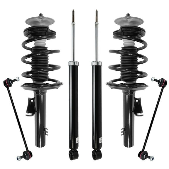 Detroit Axle - 6pc Suspension Kit for 2004-2010 BMW X3, 2 Front Struts with Coil Spring 2 Rear Shock Absorbers 2 Front Sway Bar End Links 2005 2006 2007 2008 2009 Replacement