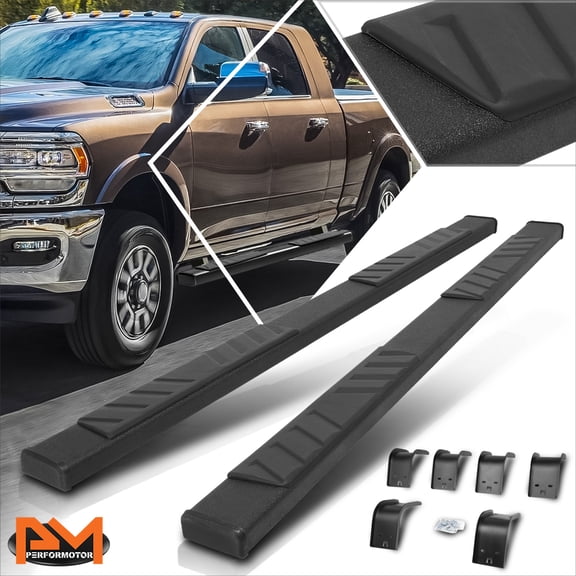 PM PERFORMOTOR for 09-24 Dodge RAM 1500-3500 Crew Cab 5" Pad Side Step Nerf Bar Running Boards