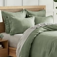 thumbnail image 2 of Levtex Home - 100% Linen - Twin Duvet Cover - Washed Linen - Sage Green - Duvet Cover Size (68x88in.), 2 of 8