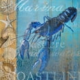 thumbnail image 2 of Art Licensing Studio 20x20 Black Ornate Wood Framed with Double Matting Museum Art Print Titled - Lobster and Sea, 2 of 4