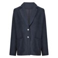 thumbnail image 6 of Lindreshi Shackets for Women 2023 with Pockets Women's Solid Open Front Medium and Long Blouse Long Sleeve Suit Hoodless Casual Outwear Loose Tops, 6 of 9