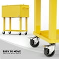 thumbnail image 3 of Ktaxon 80 Qt Rolling Ice Chest Cooler Cart Outdoor Trolley with Storage Shelf, Bottle Opener & Cap Collector for 48 Hour Cold Drinks,Lemon Yellow, 3 of 8