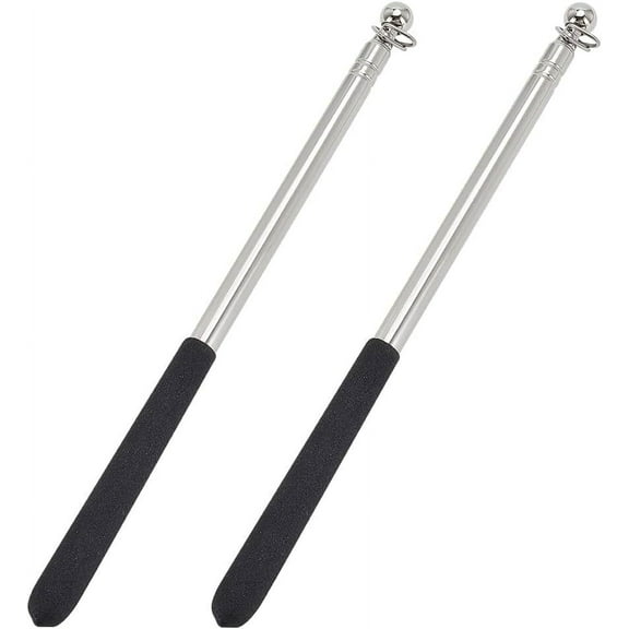 2Pcs 3.3ft Tour Guide Flag Pole Telescopic Handheld Flagpoles with Clips Teaching Pointer Stick Telescoping Banner Flag Pole Pointer for Tour Guide Teaching Horse Training Totem Pole