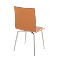 thumbnail image 5 of LumiSource Stainless Steel, Camel PU Mason Upholstered Chair - Set of 2, 5 of 7