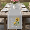 thumbnail image 4 of Sunflower Table Runner - 90 Inch Long Vintage Botanical Cotton and Linen Blended Dress Scarves Farmhouse Table Runner for Kitchen Dining, Coffee Table, 13" x 90", 4 of 8