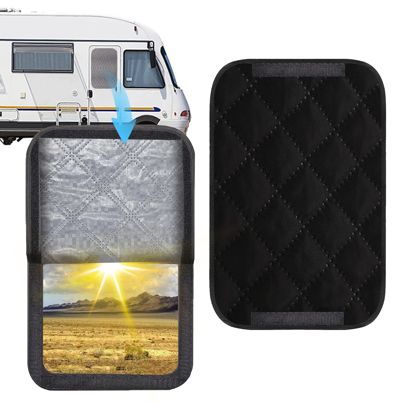 RV Door Window Shade Cover, Camper Sunshade Privacy Screen Window Cover