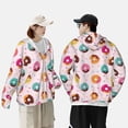thumbnail image 4 of Saiise Colorful Donuts Pattern Sun Protection Hoodie for Men and Women, Lightweight Quick-Dry Windproof with Hood and Zip-Medium, 4 of 7