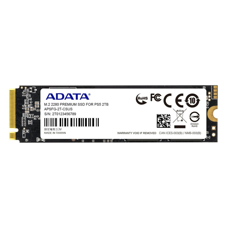 ADATA PREMIUM SSD FOR PS5 Internal SSD 2TB PCIe Gen4x4 M.2 2280 Up to  7400MBps