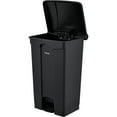 thumbnail image 2 of Plastic Rectangular Step On Trash Can, 23 Gallon, Black, 2 of 5