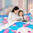 thumbnail image 5 of Manfei Pink Axolotl 7-Piece Twin Bedding,Pastel Ocean Animal Bedding Comforter Set,Colorful Stars Reversible, 5 of 7