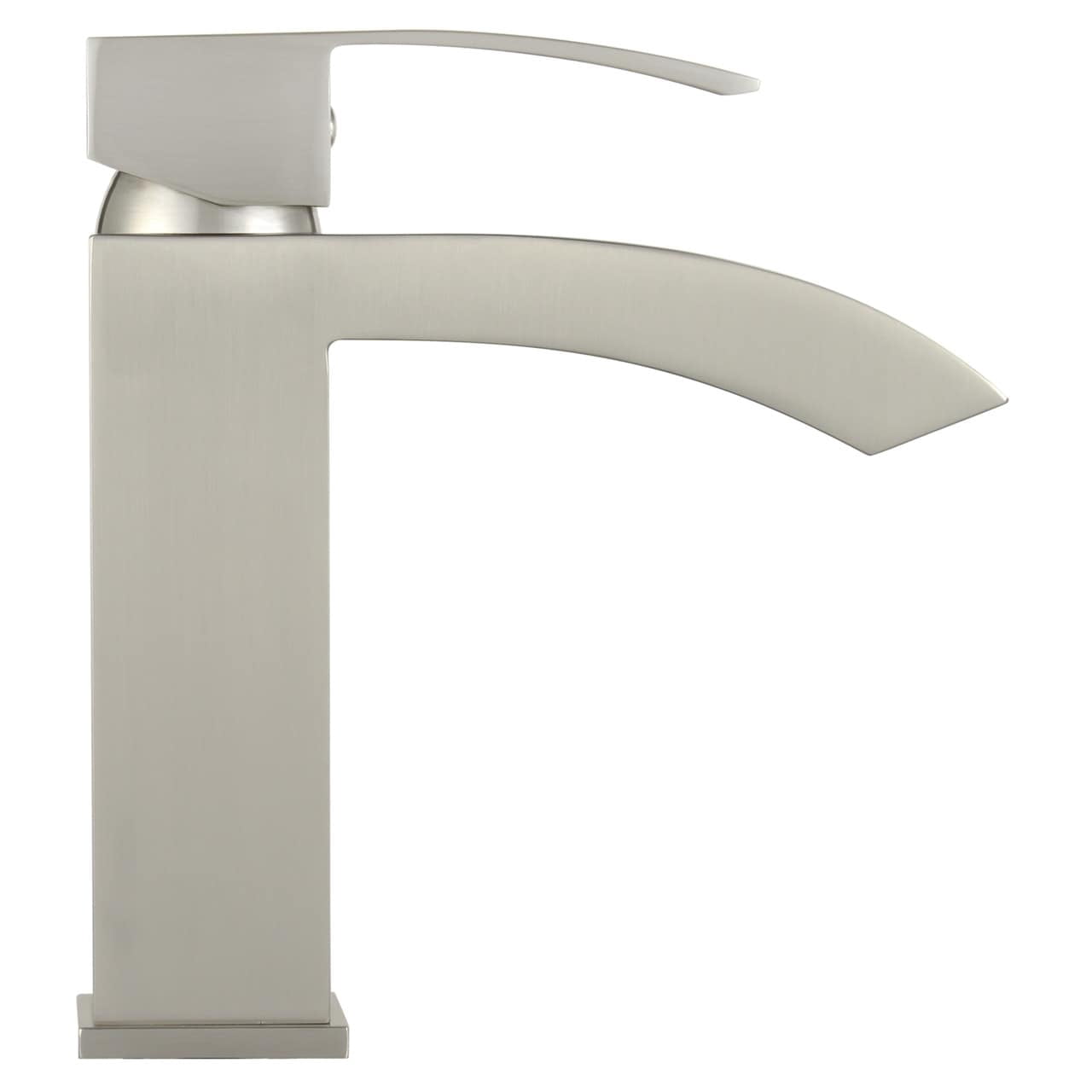 Marella 6" Single Hole Single Handle Modern Bathroom Sink Faucet, Polished Chrome