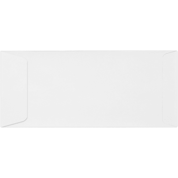 LUXPaper #10 Open End Envelopes w/Peel & Press, 4 1/8 x 9 1/2, White, 50/Pack