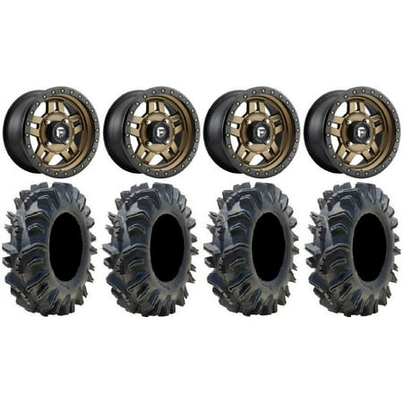 Fuel Anza Bronze 14 Wheels 29.5 Terminator Tires Kawasaki Mule Pro FXT Fuel Anza Bronze 14 Wheels 29.5 Terminator Tires Kawasaki Mule Pro FXT
