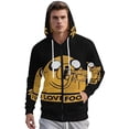 thumbnail image 2 of Adventure Time Jacket Casual Oversized Hoodie Stylish Zipper Hooded Sweatshirt Warm Loose Outerwear 5XL, 2 of 8