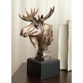 thumbnail image 1 of Ebros Rustic Western Bull Moose Bust Statue In Bronze Electroplated Resin Finish, 1 of 6