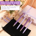 thumbnail image 6 of WuPing 6 Pcs Purple Pens with Box, Metal Crystal Diamond Pen with Black Ink, Pens for Journaling, Office Supplies Fancy Pens for Women, 6 of 6