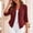 Wine women's 3/4 sleeve blazer a1, variant on MORESEC Women's 3/4 Sleeve Collared Jacket Elegant Casual Blazer Solid Color Cardigan for Party Work Office Wear, Khaki 2XL