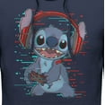 thumbnail image 2 of Men's Lilo & Stitch Red and Blue Gamer Pull Over Hoodie Navy Blue Small, 2 of 4