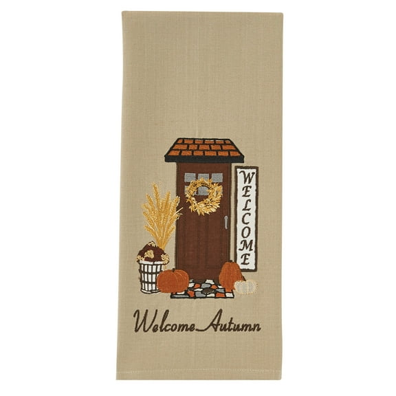 Park Designs Welcome Autumn Appliqued Dishtowel Set of 2