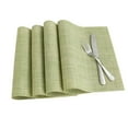 thumbnail image 2 of Uxcell Heat Resistant Removable Table Woven Placemats Green 4Pack, 2 of 7