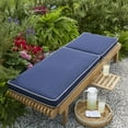 thumbnail image 3 of Sunbrella Kokomo Hinged Sunlounger Cushion with  Fabric Charcoal with Natural, 3 of 5