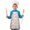 Princess and Mushroom, variant on Princess and Ballerina Pink Pattern Teens Aprons, Adjustable Neck Strap, Toddler & Teens Aprons for Cooking & Baking, 19x23.6 Inches