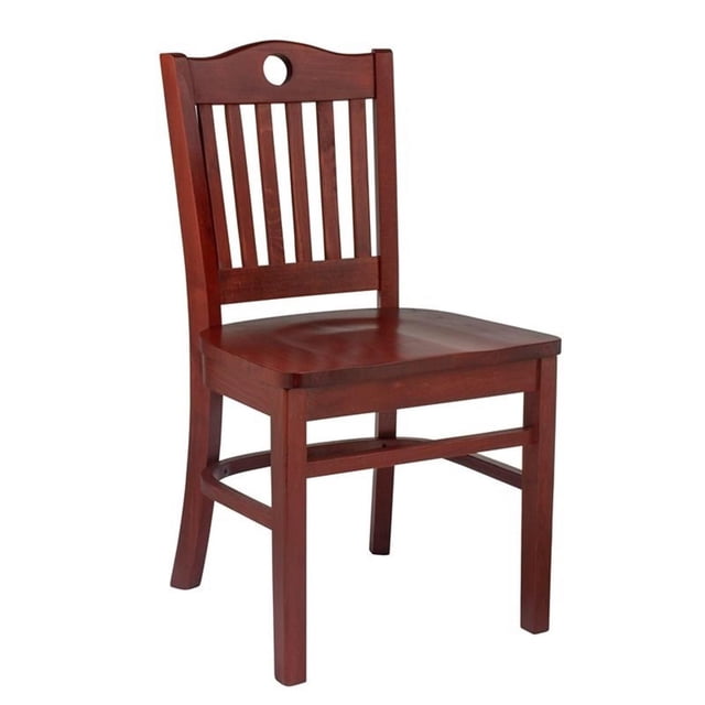 Peek A Boo Side Chair in Mahogany (Set of 2)