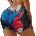 thumbnail image 2 of Kdxio Cool Cat In Sunglasses Print Workout Shorts for Women Seamless Soft Smooth Gym Yoga Scrunch Active Shorts, 2 of 5