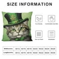 thumbnail image 5 of ARISTURING  St Patricks Day Pillow Cover Cat Green Hat Shamrock Decor Farmhouse Holiday Spring Pillow Case Decorations for Home Sofa Couch, 5 of 5