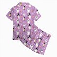thumbnail image 6 of CAUYDY Girls Halloween Satin Pajamas Set Short Sleeve Sleepwear Button Down Loungewear 2 Piece Pjs Shorts Set,6-7 Y, 6 of 6