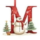 thumbnail image 2 of Adornos Colgantes para Árbol de Navidad con 26 Letras | Decoración Navideña Personalizada | Material Acrílico | Tamaño: 10 Cm | 26 Unidades | Diseño con Gorro de Papá Noel y Detalles En Rojo, 2 of 5
