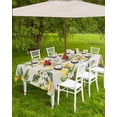 thumbnail image 4 of nqOlkjepod Spring Lemon Outdoor Tablecloth with Umbrella Hole & Zipper, Vintage Rustic Botanical Flowers Leaves Rectangle Table Cover 60x102 Inch, Dining Waterproof Table Cloth Protector for Patio, 4 of 7